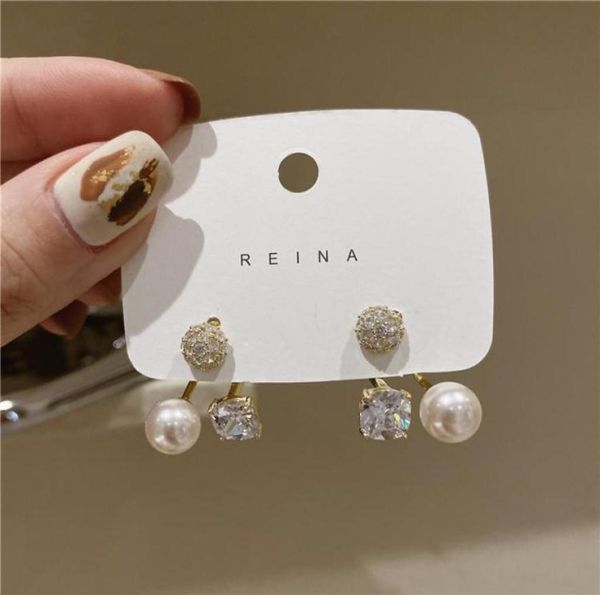 

dangle chandelier korea fashion jewelry exquisite copper inlaid crystal pearl hook earrings elegant women039s daily work acce6962009, Silver