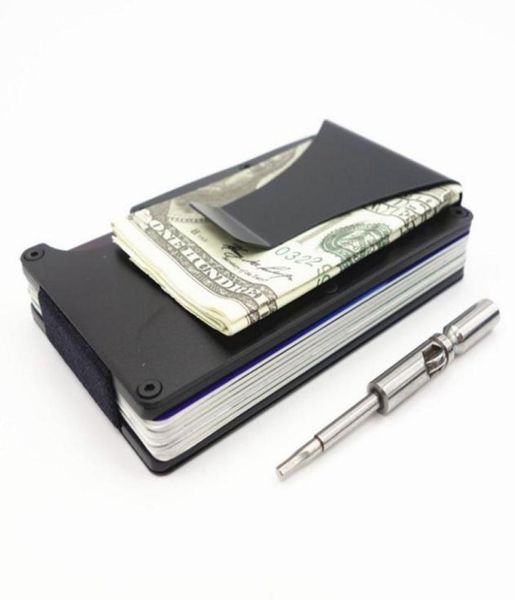 

whole 2017 new fashion id holder travel mini men slim business card case male money clip small wallets7351355, Black
