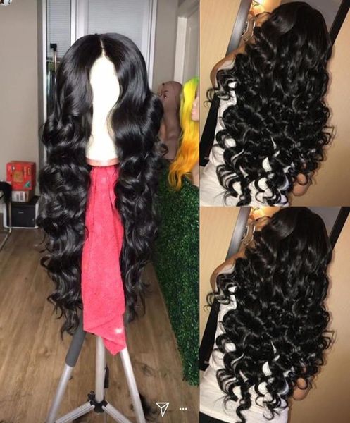 

26 inch loose deep wave 13x6 lace front wigs 360 lace frontal wig brazilian human hair wigs 150 for black women remy1219808
