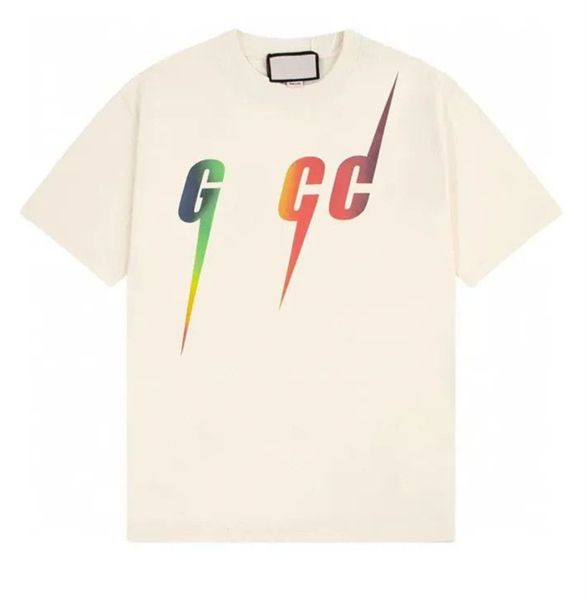 

2023 new men's short-sleeved t-shirt, same style for men and women, letter printing decoration, retro trend, loose version 11, White;black