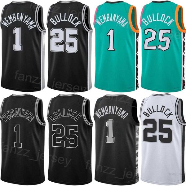 

printed men women basketball reggie bullock jerseys victor wembanyama 1 cedi osman 16 jeremy sochan 10 doug mcdermott 17 isaiah roby 18 mala, Black;red