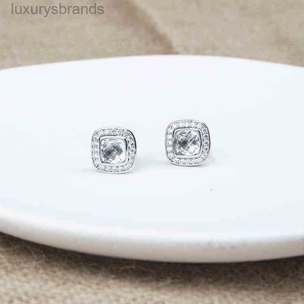 

designers red earring designer stud garnet jewelry luxury 7mm womens earings studs orecchini zircon fashion design women wedding stud, Golden;silver