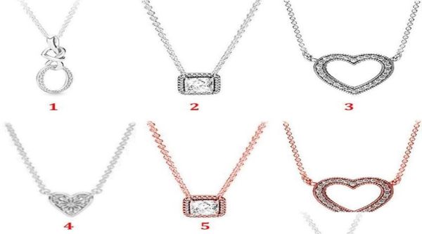 

chains 925 sterling sier chains heart interwoven necklace eternal love clavicle chain girlfriend fit beads women fashion dro dhez34946142, Silver