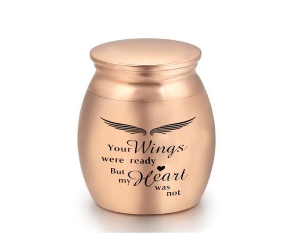 

small keepsake urns for human ashes mini cremation urn ashes keepsake memorial ashes holder your wings were ready 25x16mm3612891, Silver