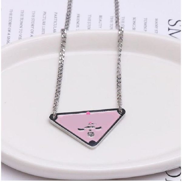 

gold silver triangle pendants necklace female stainless steel couple gold chain pendant jewelry on the neck gift for girlfriend accessories