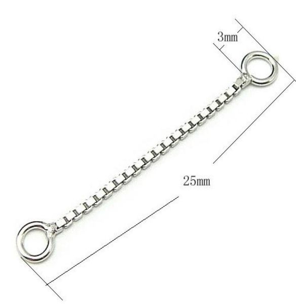

20pcslot 925 sterling silver earring chains clasps hooks findings components for diy jewelry gift craft 08x25mm wp1254006588