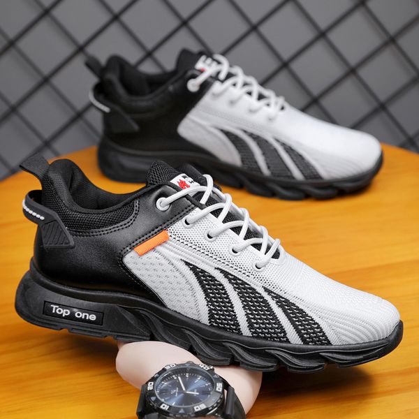

flying woven men's shoes hiking shoes designer mens shoe summer autumn breathable sports black knit sneakers casual outdoor fashion tra