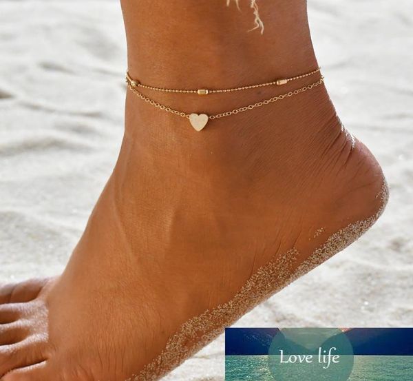 

new fashion simple heart female anklets foot jewelry leg new on foot ankle bracelets for women leg chain gifts6450492, Red;blue