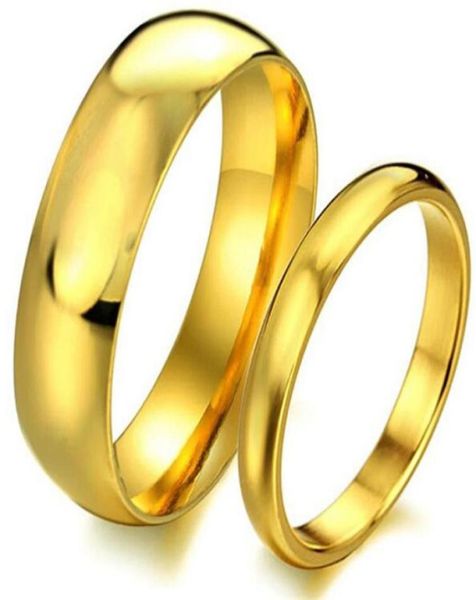 

lover wedding rings for women men jewelry gold titanium load ring party female male couple retro vintage gift gj3162773431, Golden;silver