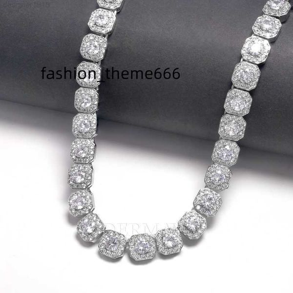 

pendant necklaces price moissanite chain 12mm square tennis cluster link sterling silver 925 hiphop necklace