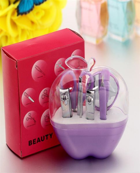 

new apple shape manicure set nail care set allround nail scissors manicure tool manicure kit 8pcsset nail art salon kits 291619919463