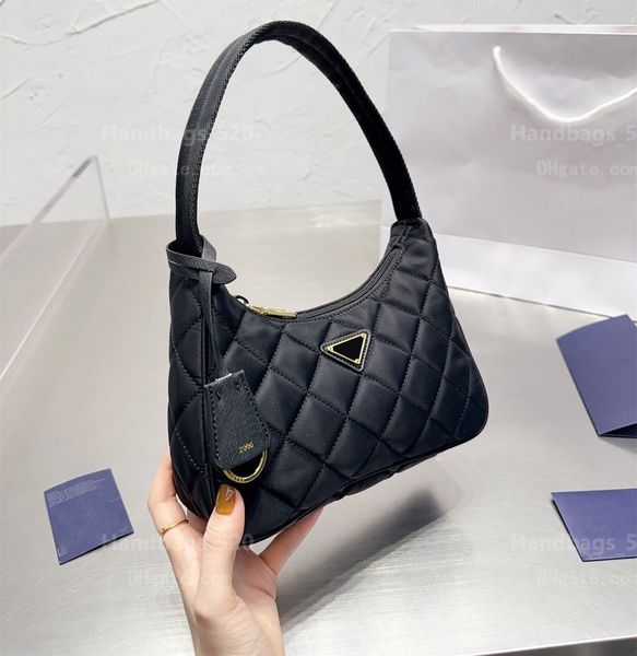 

designer nylon underarm bag for women shoulder bag small fashion portable solid color female travel handbag