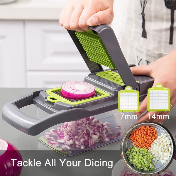 

Fruit Vegetable Tools Multifunction Steel Blade Potato Cutter Slicer Peeler Dicing Carrot Cheese Grater Chopper Kitchen Processor