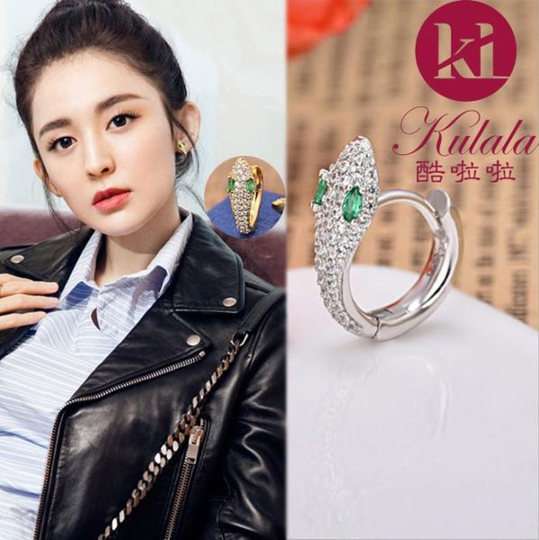 

zircon earrings female explosion models exquisite personality snake earrings female fashion temperament korean snake ear nail6240478, Silver