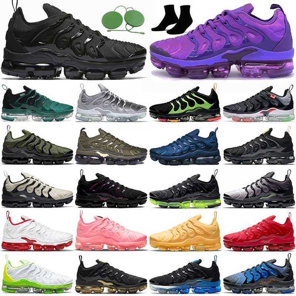 

tn plus running shoes men women sneakers triple black white rainbow blue supernova brushstroke camo hyper violet lemon lime sports outdoor t