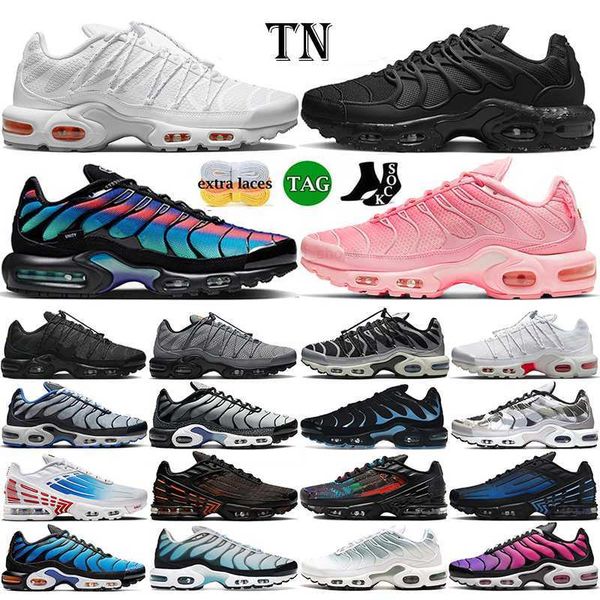 

2023 tn triple laser furry oreo running shoes green radiant red black white off obsidian wolf grey blue sports sneakers