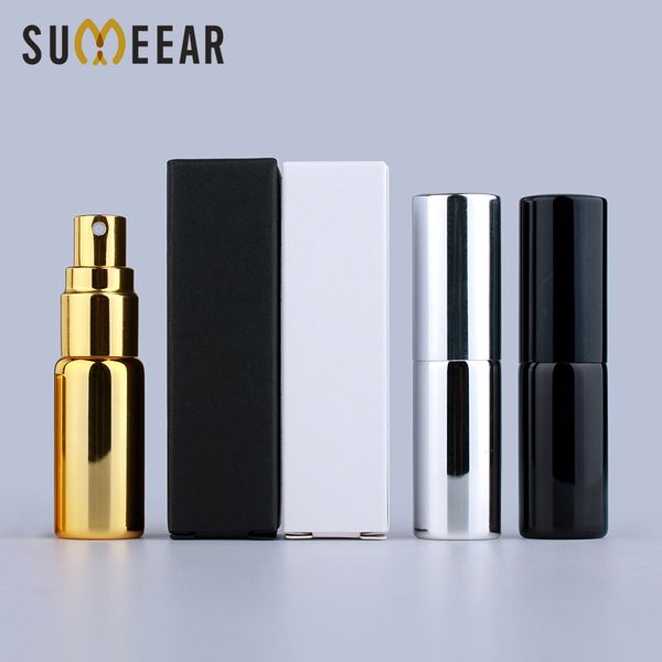 

perfume bottle wholesale 5ml portable uv glass can be refilled with perfume bottles with packaging box spray bottle sample empty container 2