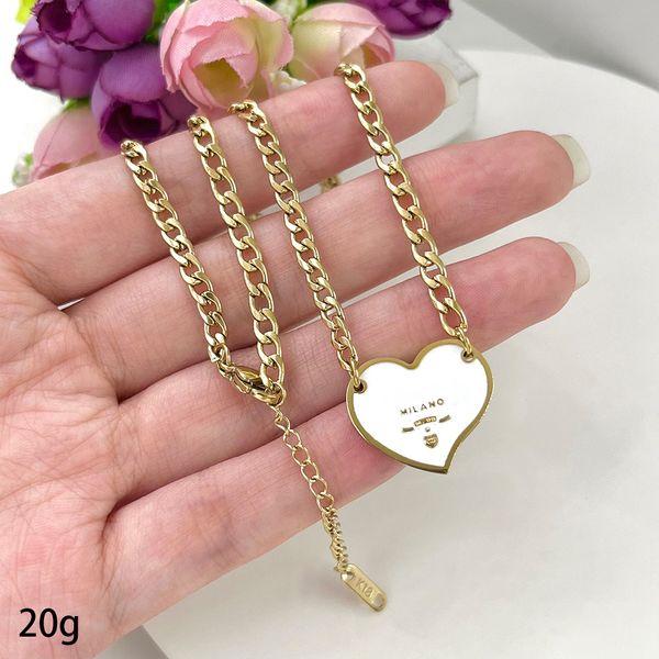 

luxury design enamel heart necklace jewelry for women gift, Silver