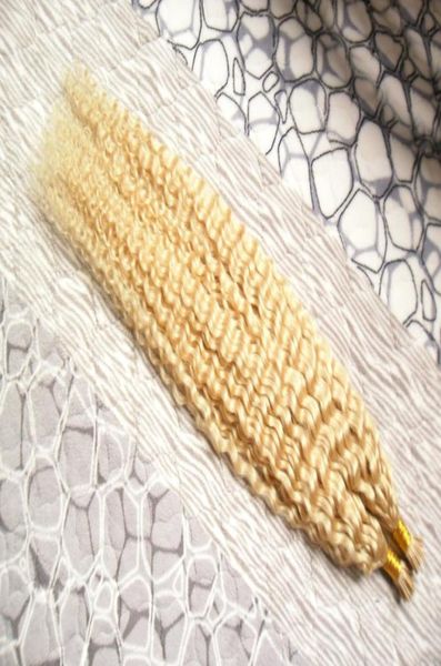 

16quot 18quot 20quot 22quot 24quot deep curly keratin hair extension 100g i tip blond brazilian hair extensions curly 103913628, Black