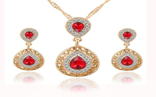 

red crystal wedding bridal jewelry set designer neck bridesmaid jewelry accessories bridal accessories set necklaceearrings9583798, White
