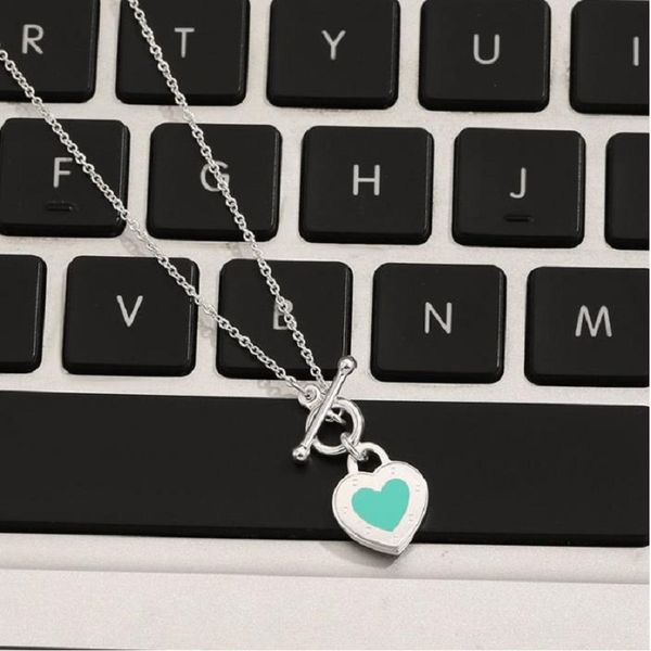 

fashion classic 925 sterling silver necklace double heart pendant necklace man women party wedding jewelry with box 2023