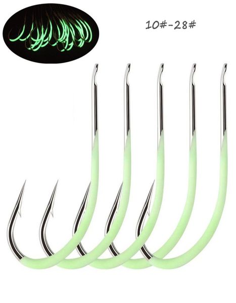 

200pcslot 1028 luminous maruseigo hook high carbon steel barbed fishing hooks fishhooks pesca tackle accessories ku6621788646