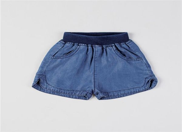 

2020 3 8y kids shorts baby summer clothing new baby boys girls plain shorts pants kids light blue denim shorts elastic waist5236856, Black