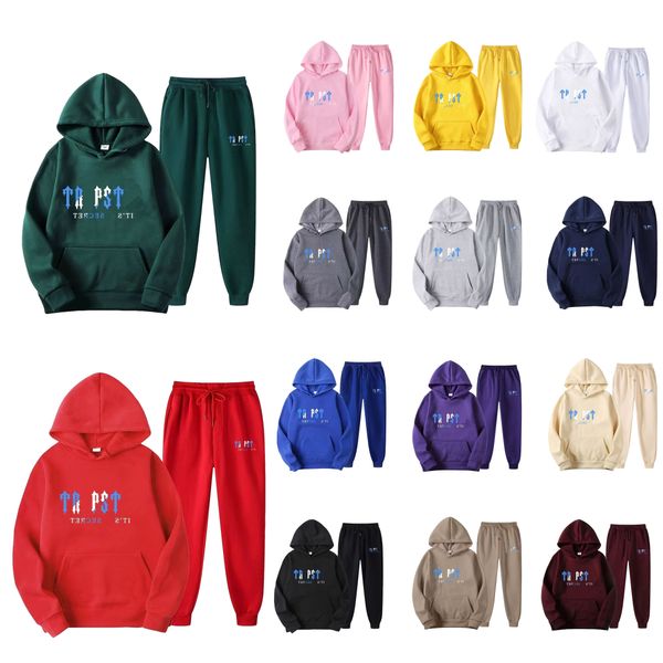 

2023 designer fashion letter print men's and women's trackwear fleece two-piece set loose hooded sweatshirt set size s-3xl, Gray
