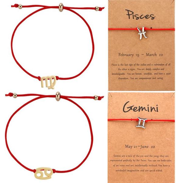 

the twelve signs of the zodiac bracelet adjustable lucky red rope zodiac bracelet3564426, Black