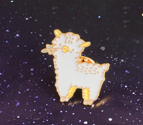 

cute cartoon animal sheep metal kawaii enamel pin badge buttons brooch shirt denim jacket bag decorative brooches for women girls3593710, Gray