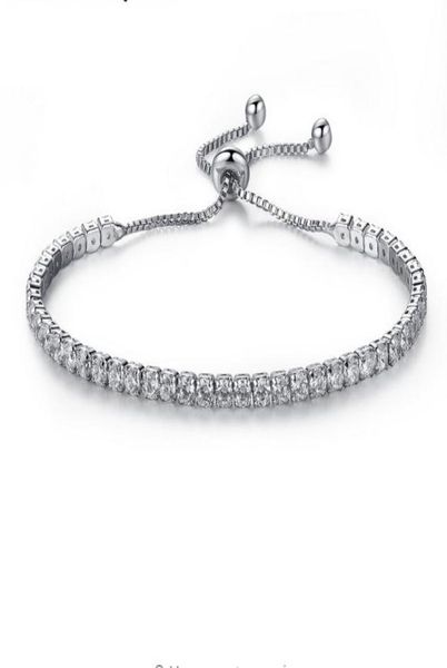 

cubic zirconia tennis bracelet for women shining silver blue green purple black birthstone crystal bracelet jewelry 9701100924