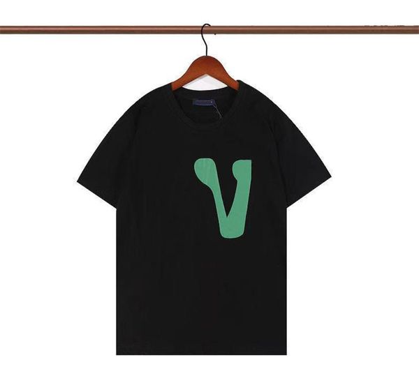 

2023 new men's short-sleeved t-shirt, same style for men and women, letter printing decoration, retro trend, loose version 02, White;black