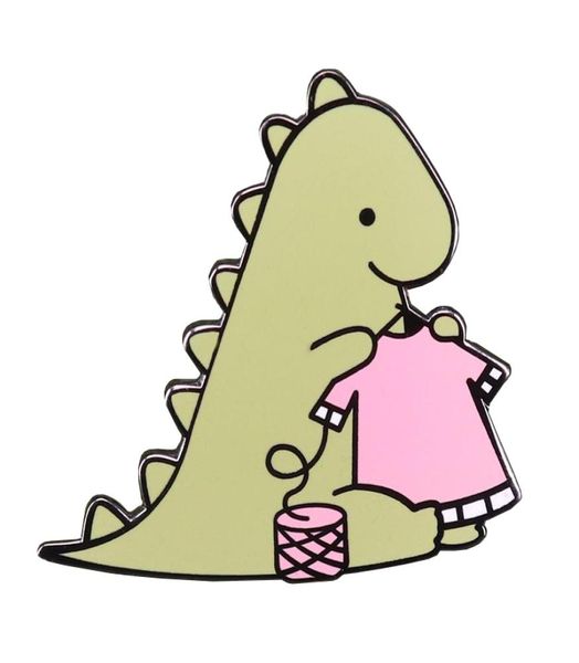 

dinosaur yarn crochet knit lapel pin enamel pin01234566960055, Gray