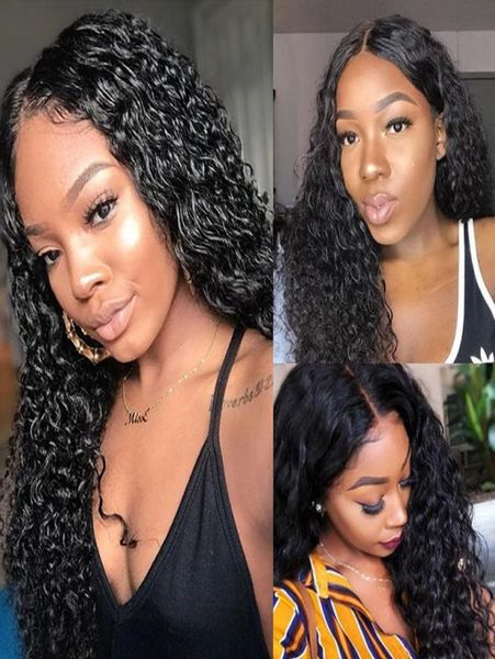 

human hair wigs 22inches long curly wig african01234562095880, Black