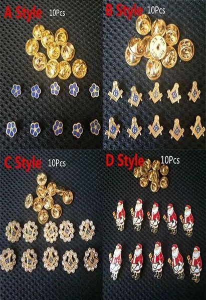 

10pc fashion ma brooch pin masons party jewelry accessories metal pin lapel badges brooch xmas gifts h1018197m3993675, Gray