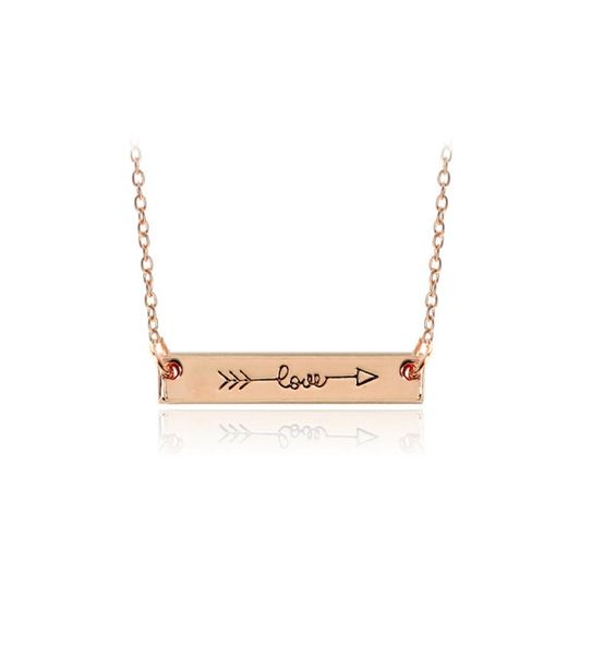 

cupid arrow horizontal bar necklaces gold chains women fashion jewelry will and sandy gift7981677, Silver