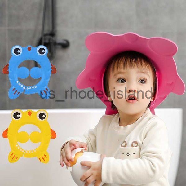 

shower caps baby shower cap adjustable hair wash hats for newborn infant ear protection safe children kids shampoo shield bath head cover x0