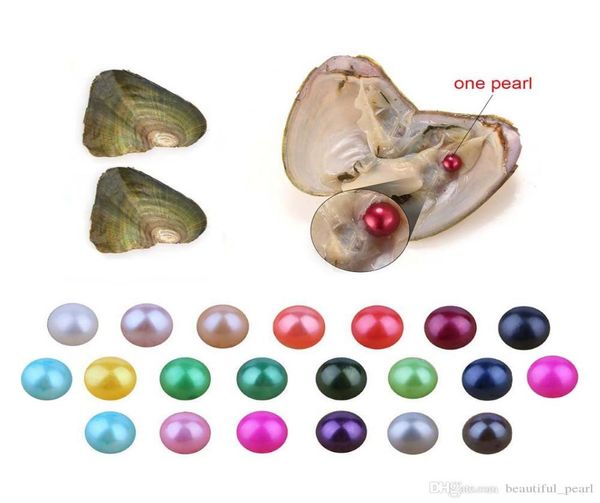

whole 2020 love akoya shell pearl oyster 67mm red gray light blue pearl oyster with vacuum packaging gift 5913392, White