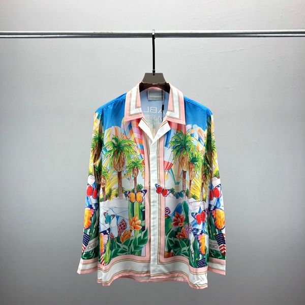 

men's casual shirts luxury floral print for men's autumn long sleeve slim asual shirt business social formal dress street party t, White;black