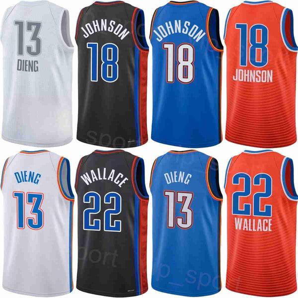 

man woman printed basketball ousmane dieng jerseys 13 victor oladipo vasilije micic cason wallace 22 keyontae johnson 18 kenrich williams 34, Black;red