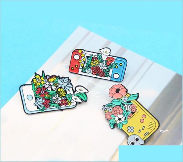 

pins brooches enamel brooch pins flowers plants game hines badges jewelry brooches shirt lapel gifts 1472 e3 drop delivery dhkgv5423756, Gray