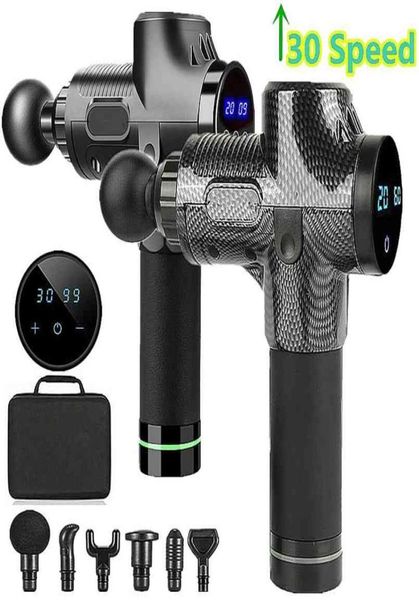 

lcd display massage gun fascia gun sport therapy muscle massager body relaxation pain relief slimming shaping massager with bag 216963732