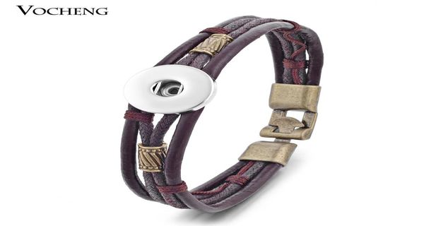 

vocheng noosa snap charms bracelet ginger snap jewelry cow leather fit 18mm button nn3656696805, Golden;silver