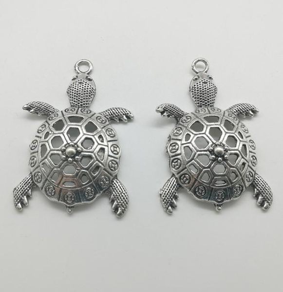 

10pcs big sea turtles animal charms pendants retro jewelry accessories diy antique silver pendant for bracelet earrings keychain 55693361, Bronze;silver