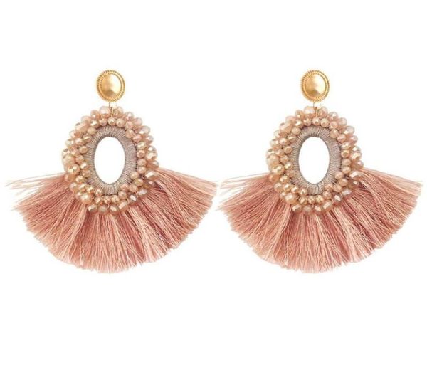 

dangle chandelier bohe tassel long earrings crystal preparation statement for women baroque 2021 glamour fashion jewelry christm7115350, Silver