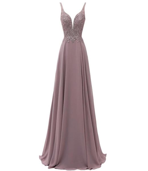 

formal long evening dresses deep v neck spaghetti straps low back evening gowns chiffon lace applique gala party dress for women9877474, Black;red
