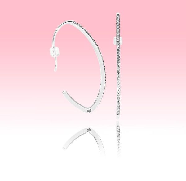 

simple cz diamond ear hook earrings women party jewelry with original box for 925 sterling silver earring sets7322169, Golden;silver