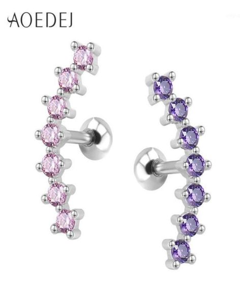 

aoedej 4 colors crystal ear stud earrings stainless steel cartilage earrings tragus conch piercing oorbellen voor vrouwen11768136, Golden;silver