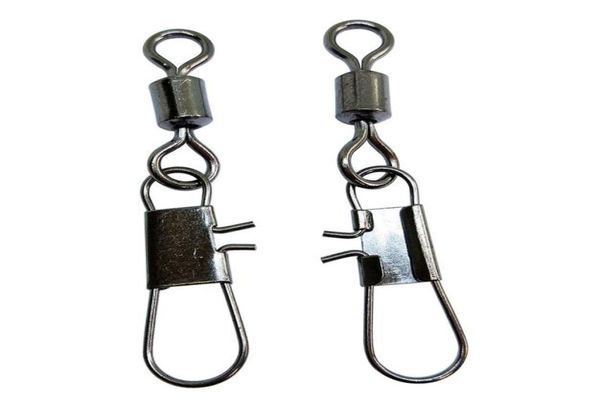 

1000 pieceslot fishing swivels with interlock snap terminal tackle fly ice stainless bass carp fishing connector9732782