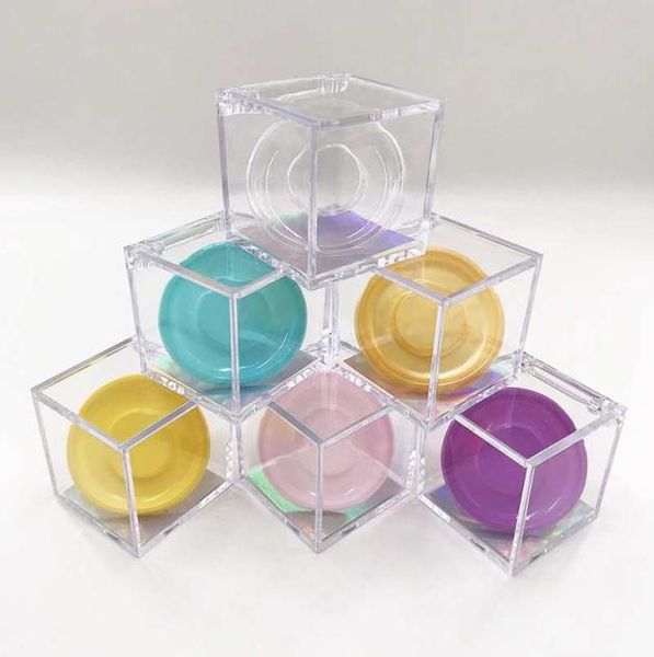 

custom clear cube eyelashes box for 3d 5d 25mm 27mm mink eyelashes private logo packaging box3443591
